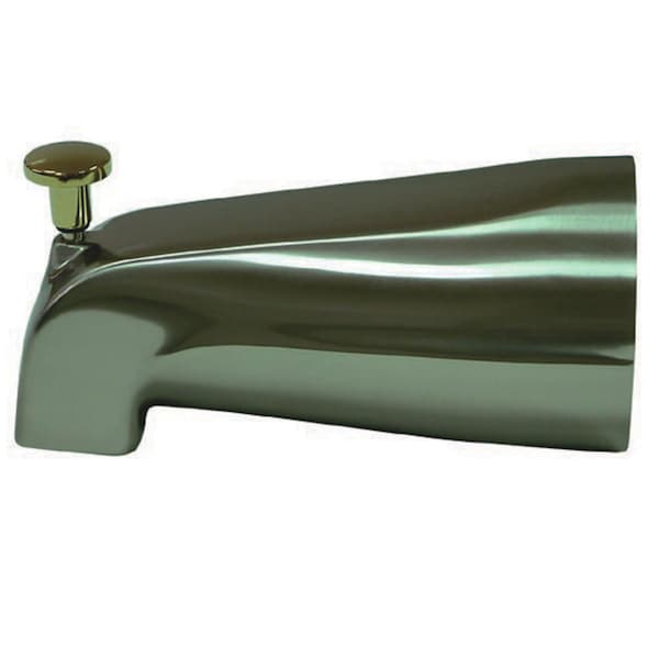 5-1/4" Zinc, Tub Spout W/Diverter, Brushed Nickel/Polished Brass